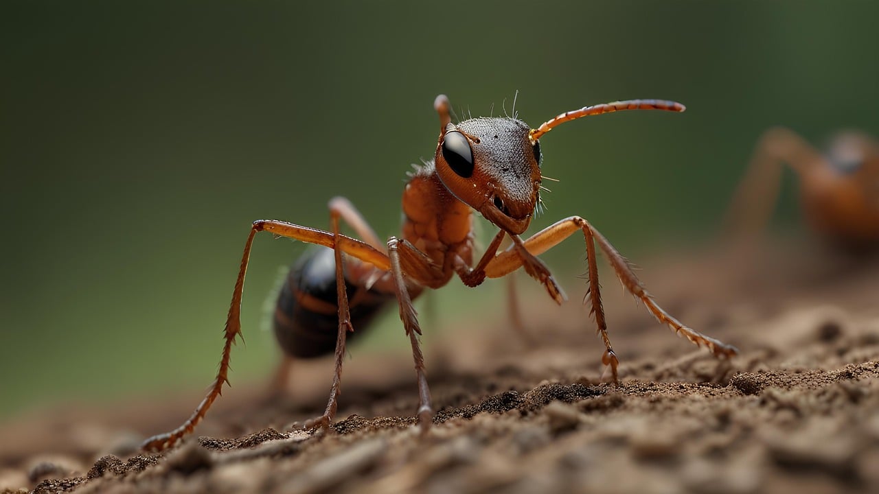 Ant in natural environment